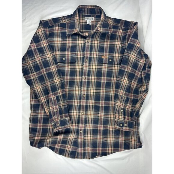 Carhartt Other - Carhartt Heavy Weight Plaid Flannel Long Sleeve Shirt Mens Size XL